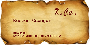 Keczer Csongor névjegykártya