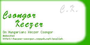 csongor keczer business card